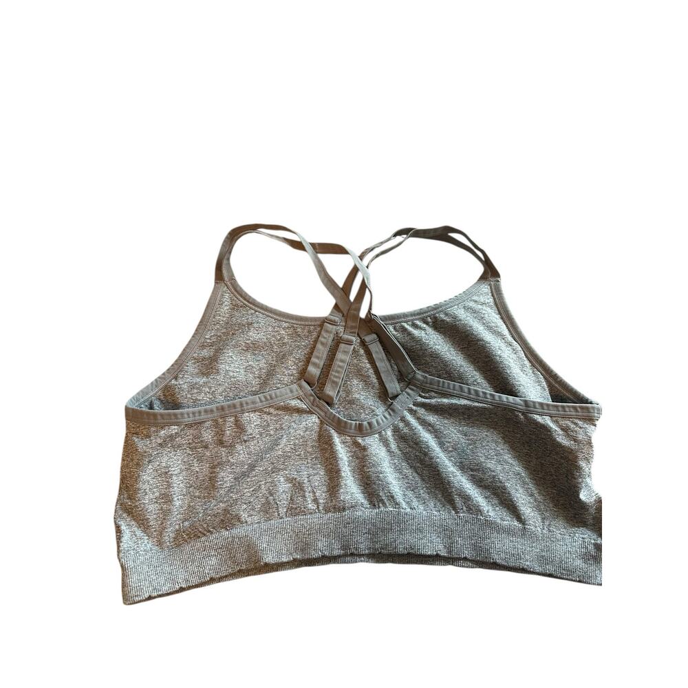 Kindly Yours Heathered Gray Strappy Athletic Sports Bra Women's Size 3XL - Picture 4 of 8